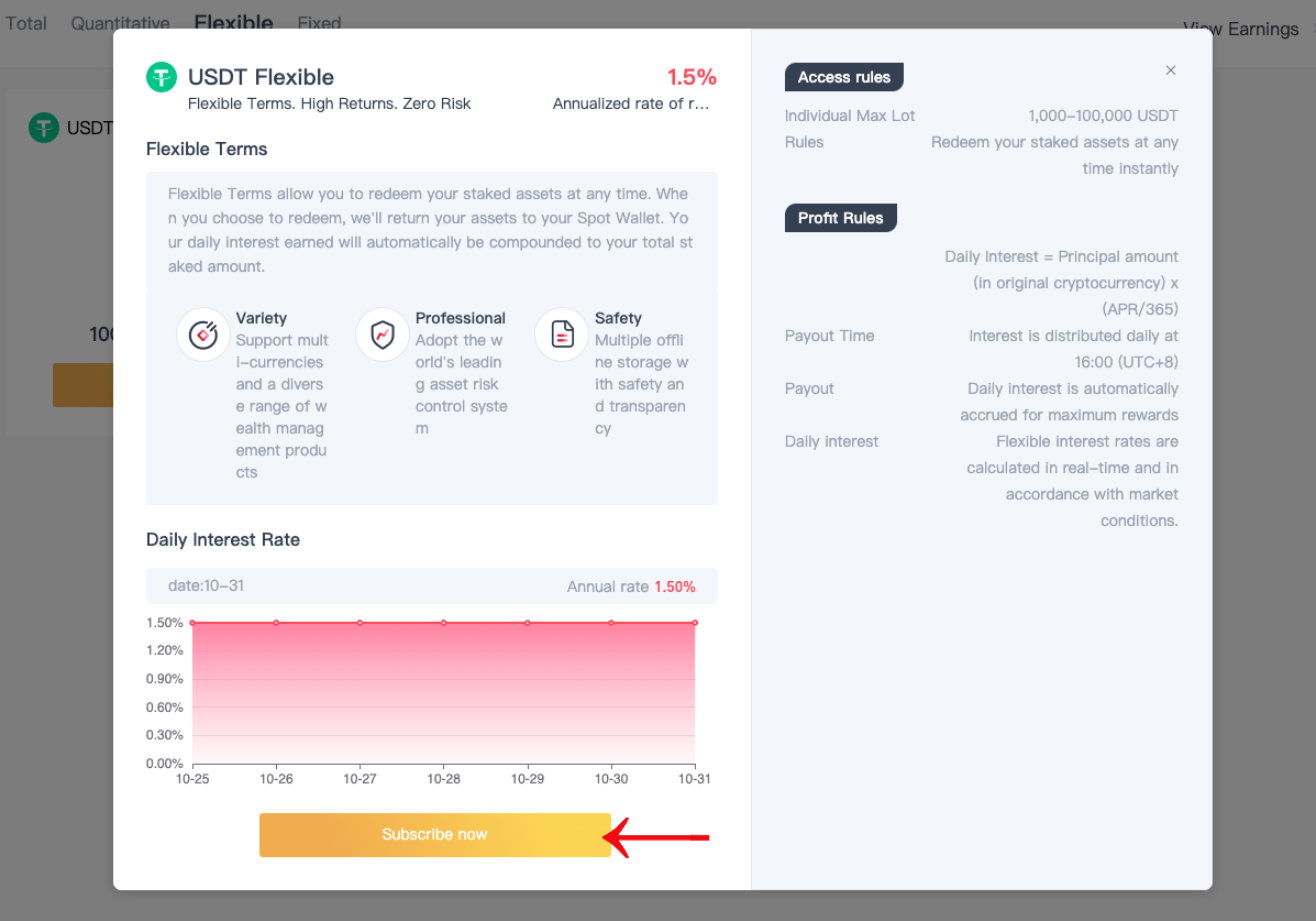 8V flexible finance product with deposit now button highlighted