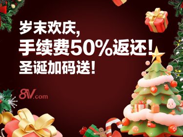 岁末欢庆，手续费50％返还！圣诞加码送！