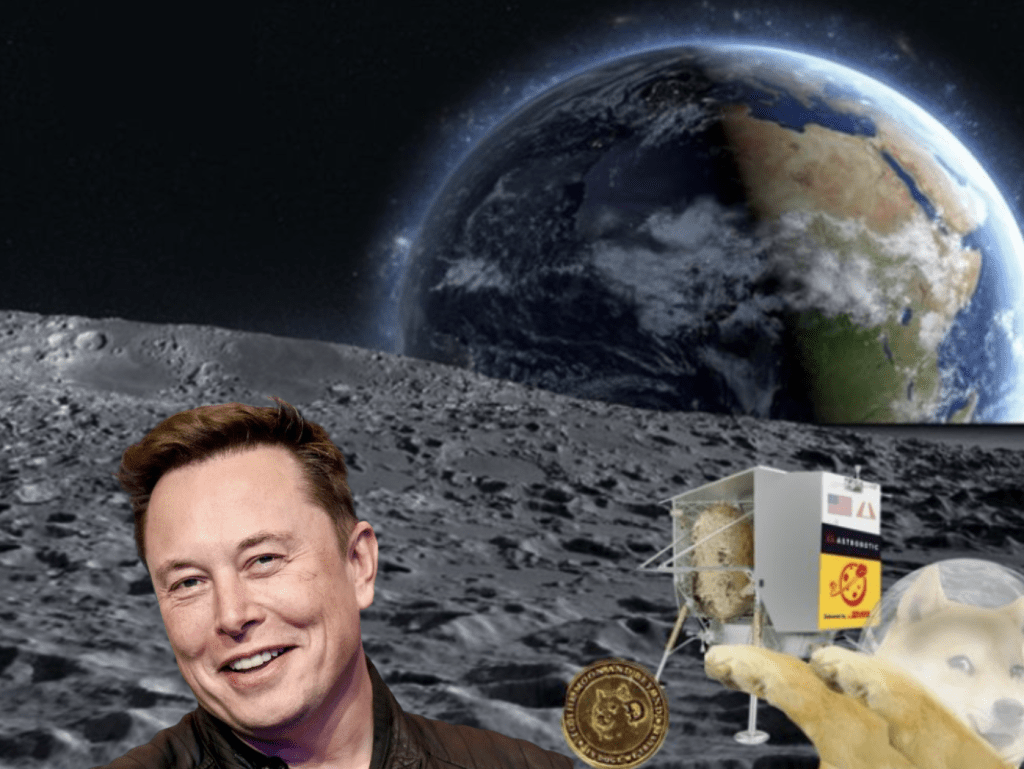 遊隼號月球任務失敗，2/3讓馬斯克帶狗狗幣再度挑戰「To the Moon」
