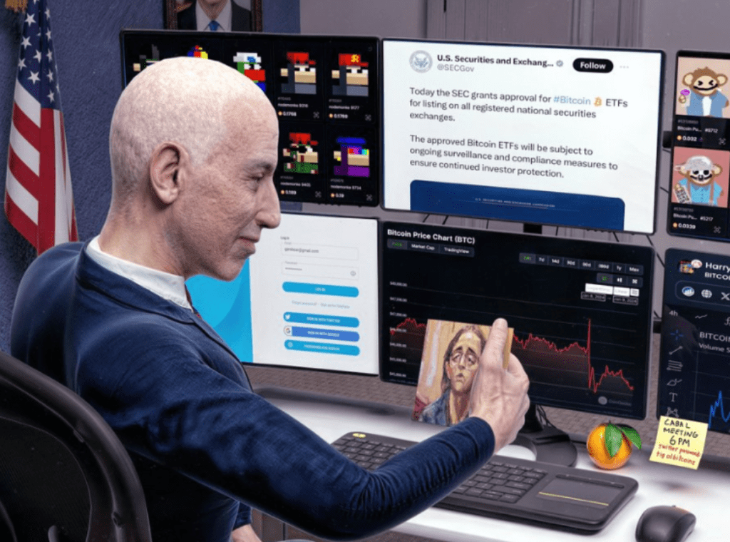 SEC 被盜帳號時，SEC 主席在幹嘛？Beeple 諷刺畫又來了