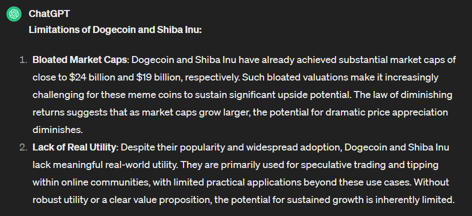 模因币季节：根据 ChatGPT，这可能是下一个大赢家