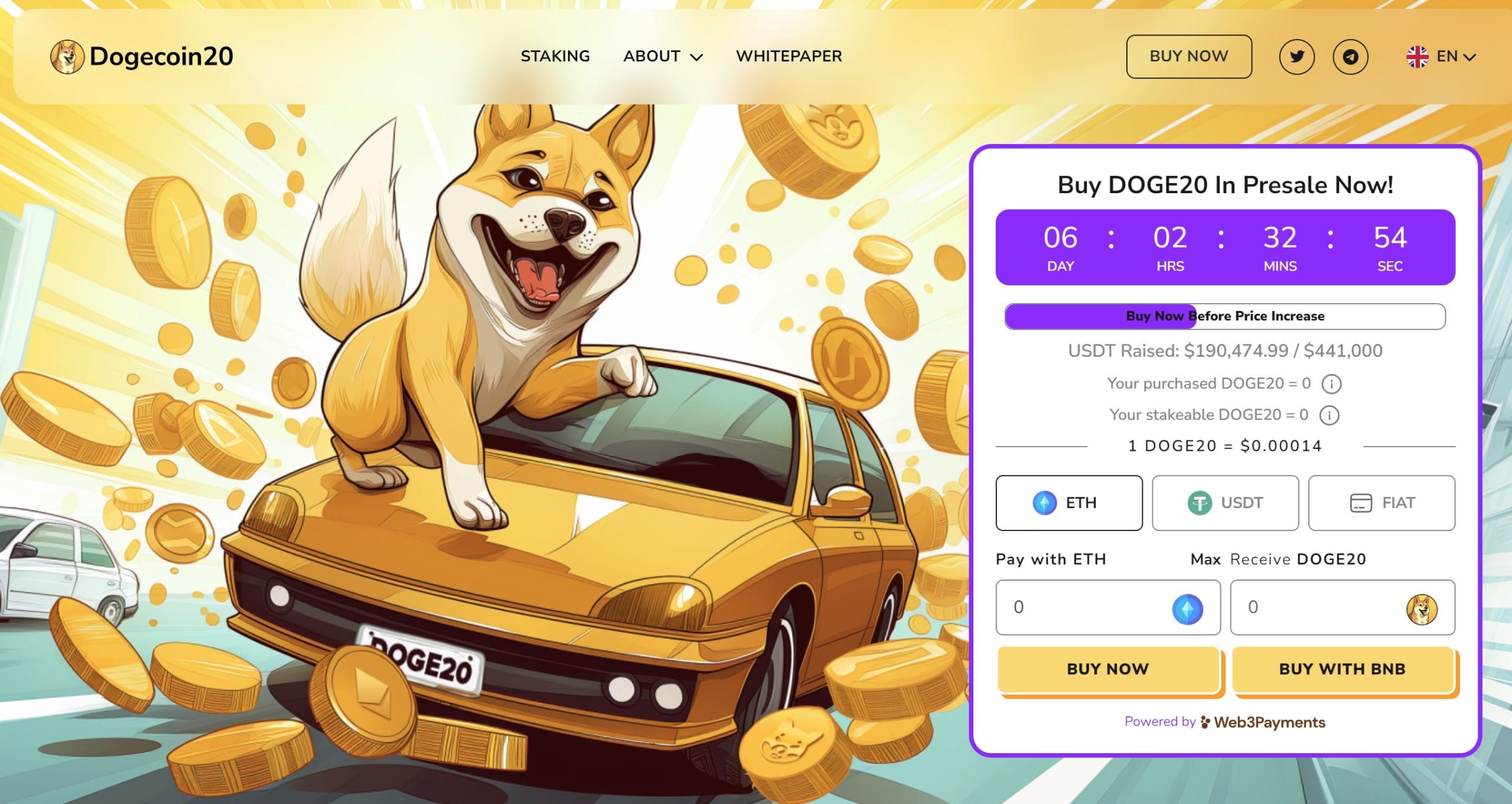 新加密货币预售 Dogecoin20 上线　第一天筹集 250,000 美元　下一个大热Meme 币？