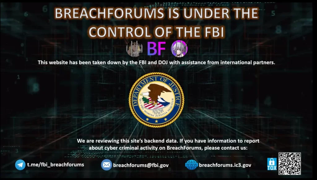 ​FBI 查封 BreachForums 勒索軟體網站與 Telegram 頻道
