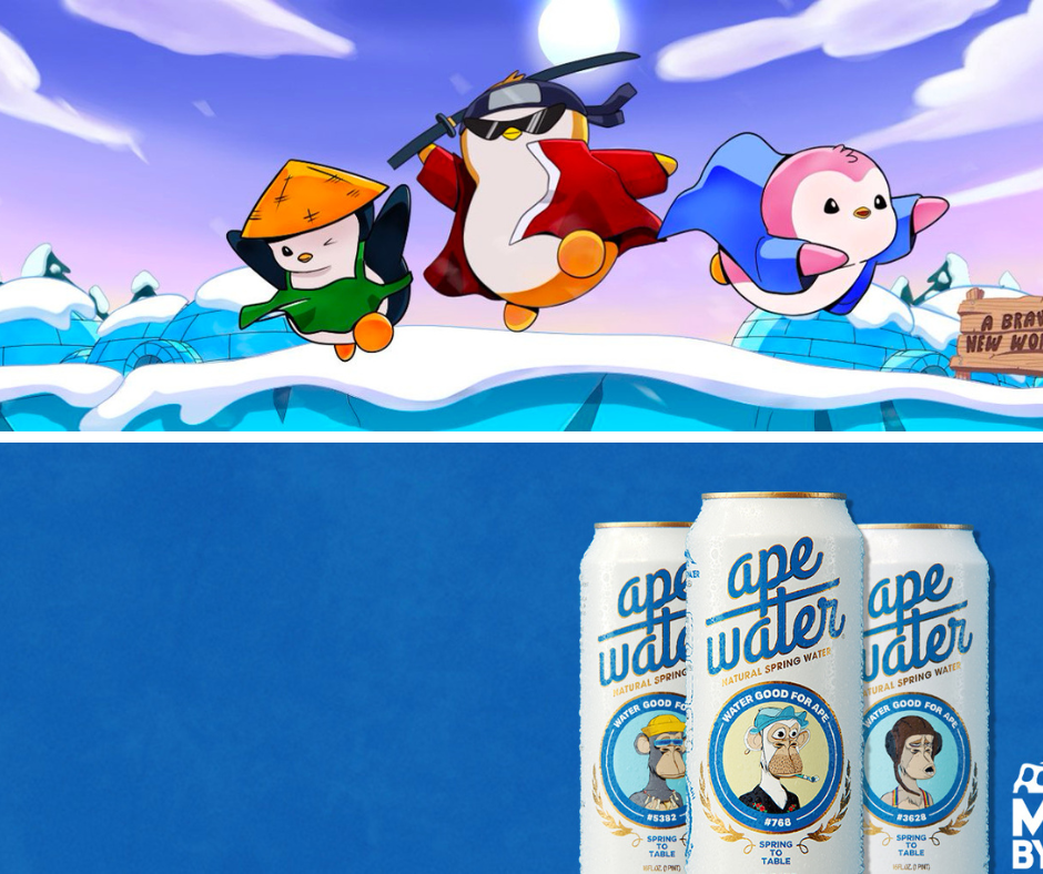 ​賣玩偶又賣水，NFT 授權商品 Pudgy Penguins 和 Ape Water 進入零售業
