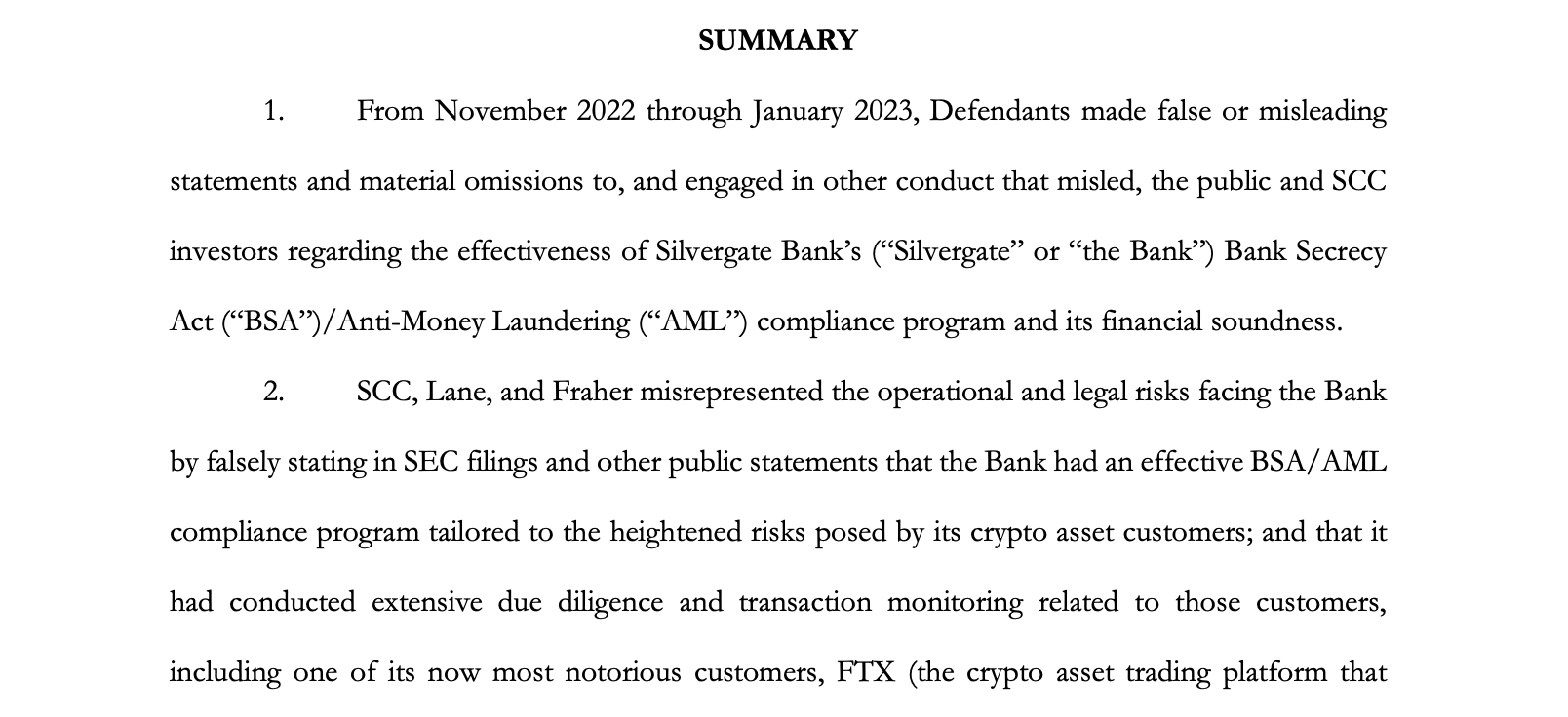 ​加密友善銀行Silvergate遭SEC指控欺詐：明知FTX高達90億美元異常金流
