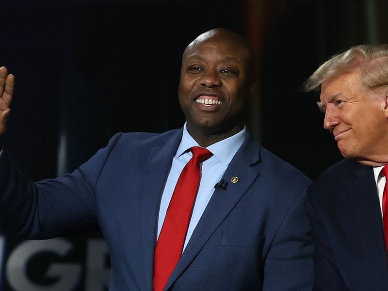 Senate Republican Tim Scott makes his first public appearance as a supporter of cryptocurrency.
