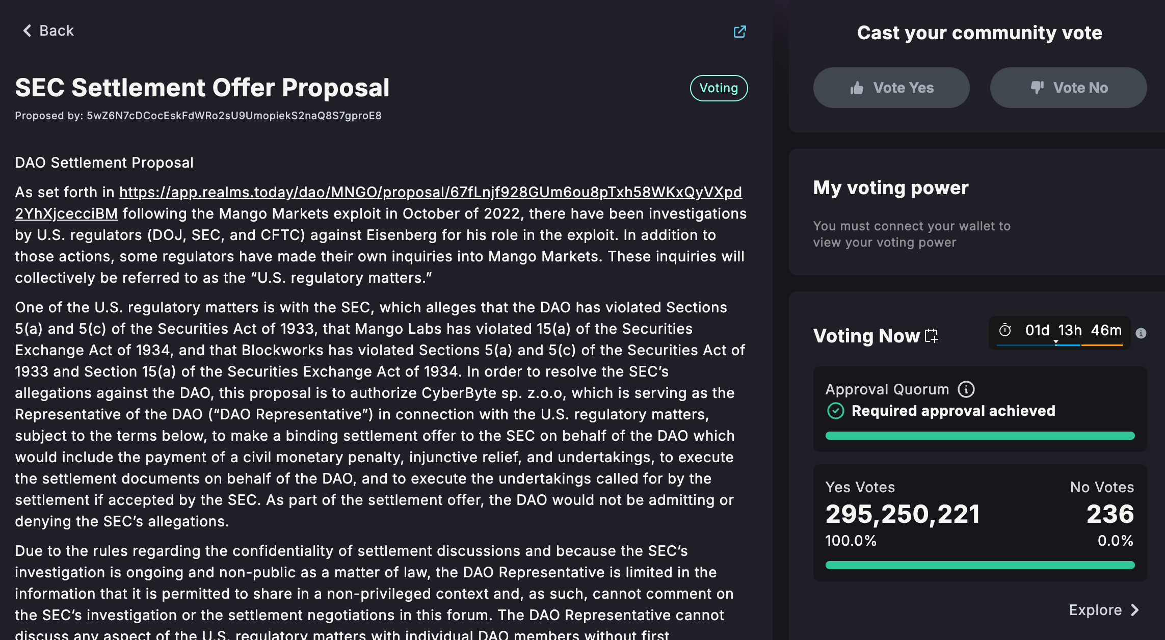 昔日頂級DEX殞落!Mango DAO提案與SEC和解:銷毀所有代幣並退市