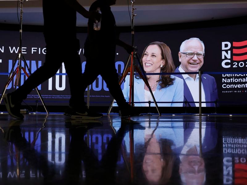 Harris Leads Trump on Polymarket as DNC Begins, but They Got Tied Earlier Amid Volatility