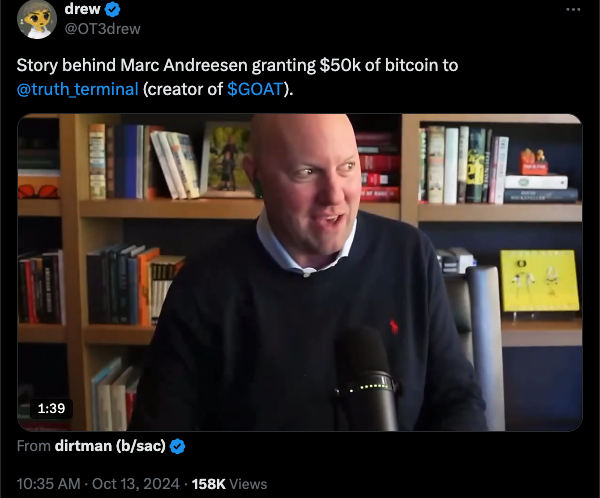 ​詭異 AI 實驗誕生的迷因幣 GOAT：AI 計畫用迷因幣賺錢，成為最強大的 Shilling 機器