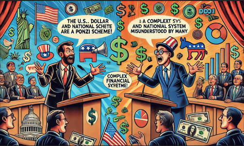 ​腦哥稱美元與美債為龐氏騙局，余哲安：用私人負債立場討論是常見偏誤