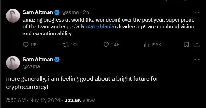 OpenAI CEO：我对加密货币的光明未来充满信心