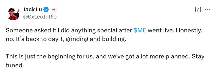 Magic Eden 联创：ME 代币只是开始，后续有更多计划