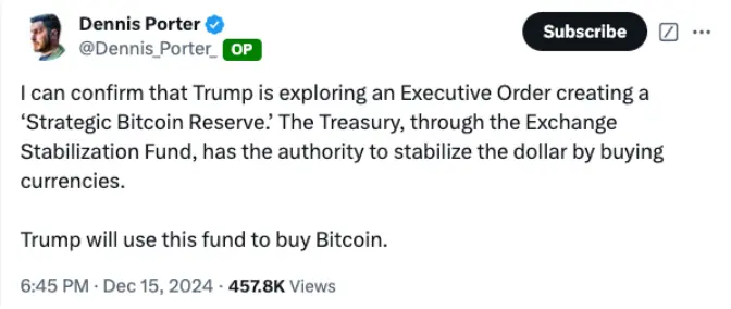 比特币储备法案若通过，或终结加密货币四年兴衰周期