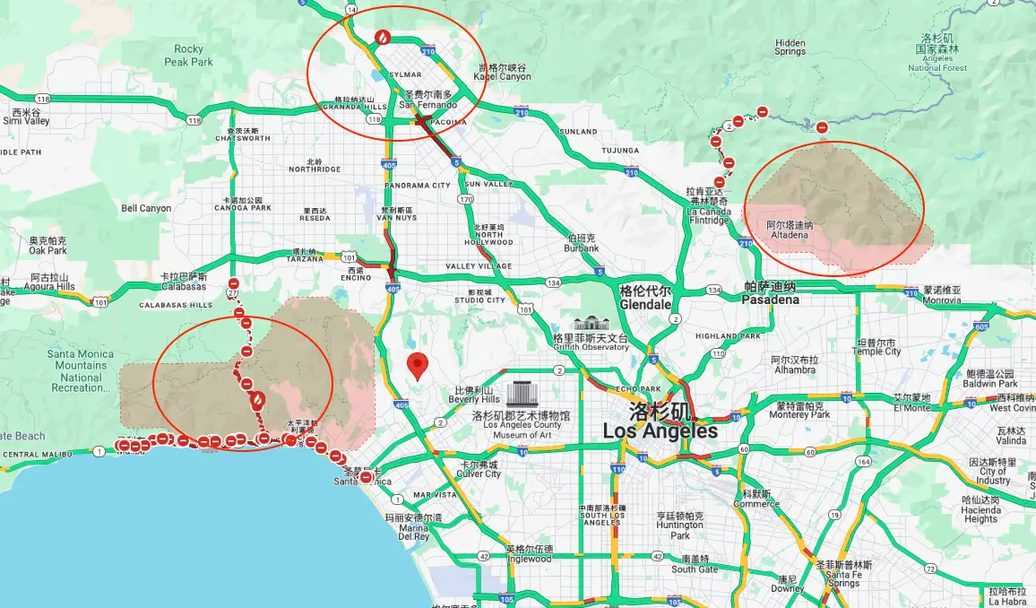 洛杉矶火灾线,焦灼的币圈大佬和处于险境的豪宅们