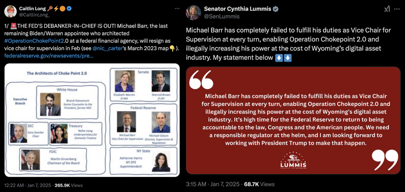 ​美國聯準會副主席 Michael Barr 已遞辭呈！昔為「加密去銀行化推手」，Chokepoint 2.0 有望瓦解