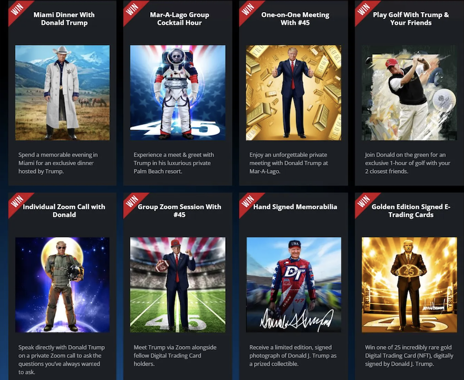 川普再進軍 NFT 市場!與比特幣銘文協議 Ordinals 合作發行全新 NFT 交易卡,全球限量 160 張