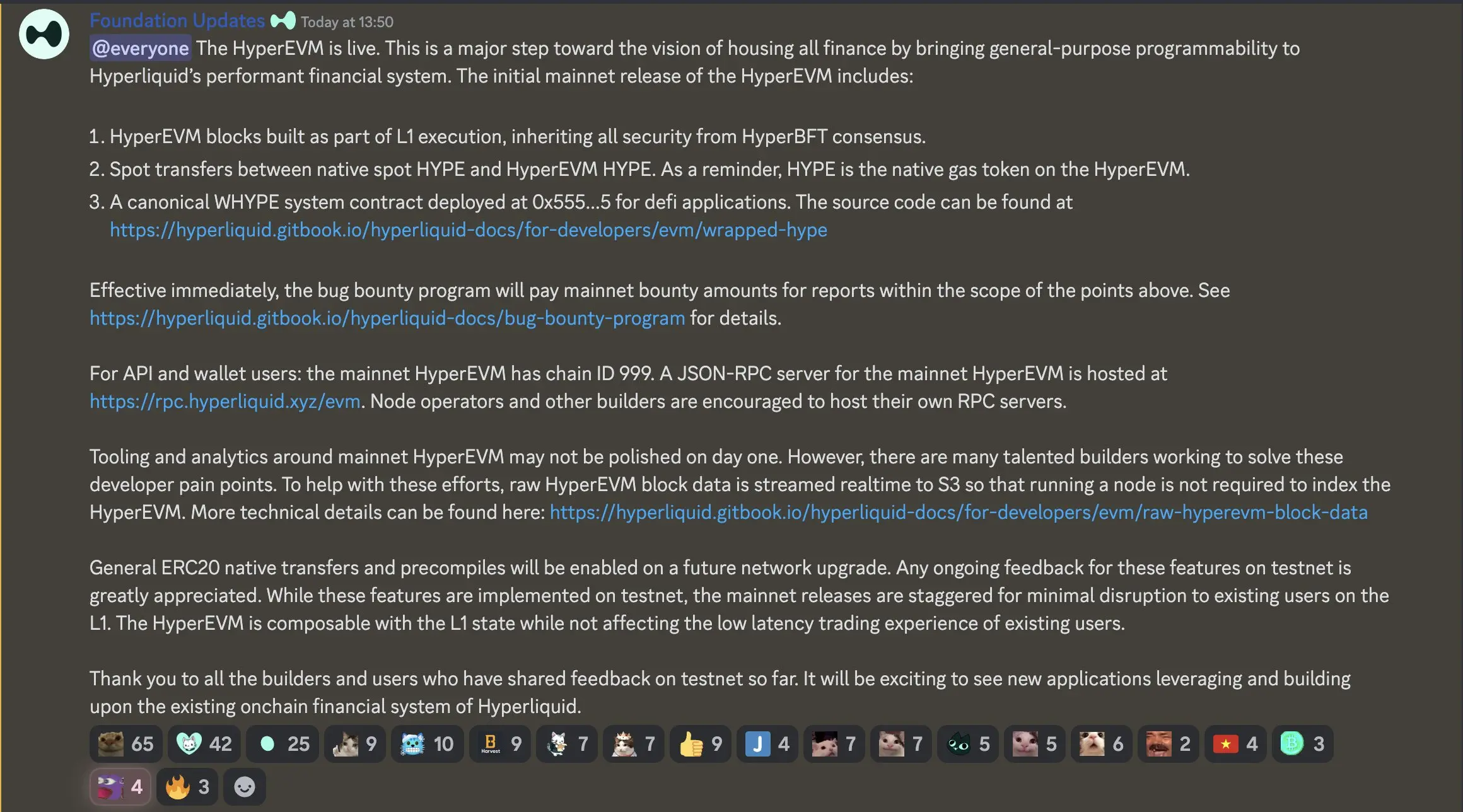 Hyperliquid：HyperEVM 主网现已上线