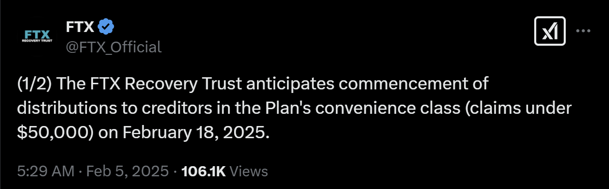 ​FTX將於2/18開始還款！5萬鎂便利索賠用戶請檢查是否完成相關程序