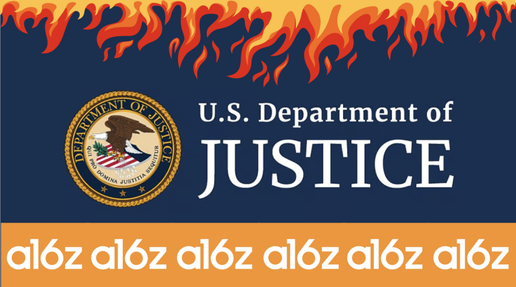 ​a16z 挑戰美國司法部！要求重新評估 DeFi 監管，Uniswap 不應為用戶行為負責