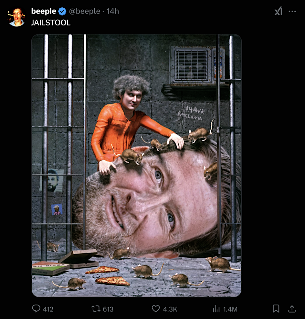 ​披薩美食家拉盤，JAILSTOOL 迷因幣於 24 小時內暴漲五萬倍又急速下跌