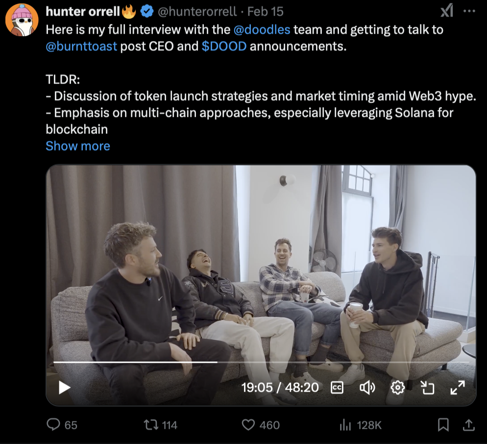 Doodles NFT 週交易量飆升至 1600 萬美元, 原生迷因幣 $DOOD 評價褒貶不一