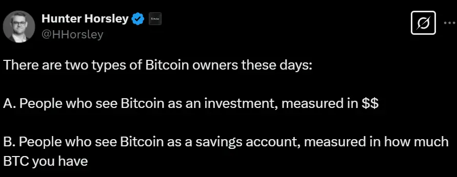 Bitwise CEO：目前市场有两种类型的比特币持有者，分别为投资者及储蓄者