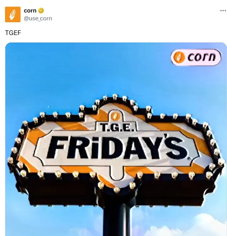 BTCFi 协议 Corn 将于 3 月 28 日 TGE