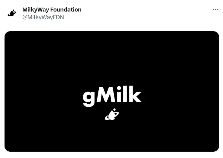 MilkyWay 基金会官方账号已注册上线