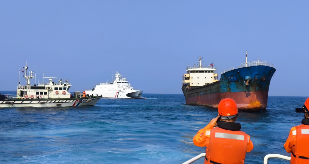 ​海巡署懷疑中資背景的宏泰貨輪破壞台灣海底電纜