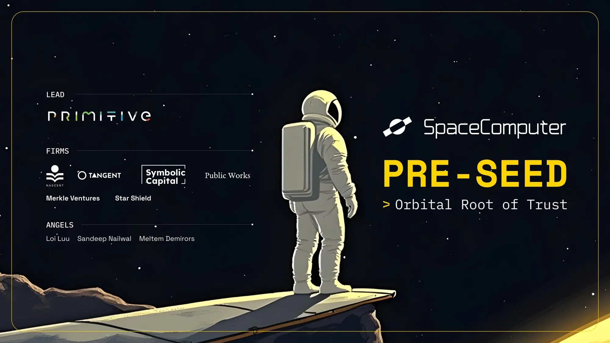 基于卫星技术的区块链验证层 SpaceComputer 完成 Pre-seed 轮融资,Primitive 领投