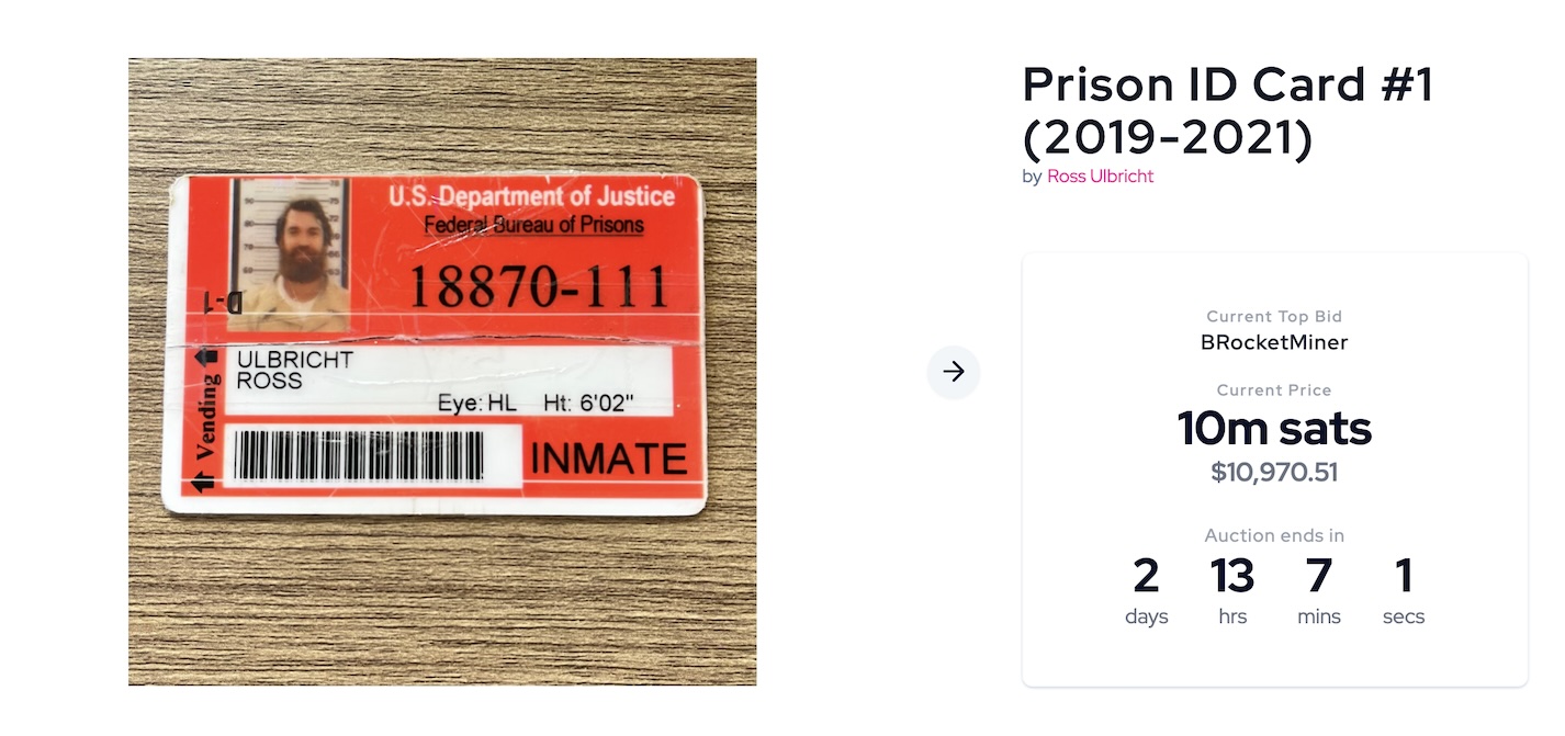 ​從終身監禁到重返比特幣舞台：絲路創辦人 Ross Ulbricht 拍賣獄中物品重啟人生