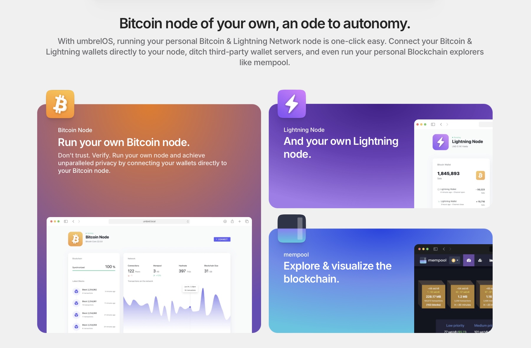 比特幣閃電網路二層應用升級：Umbrel 推出 iOS 新版 主打看得到節點正在那裡跑步 