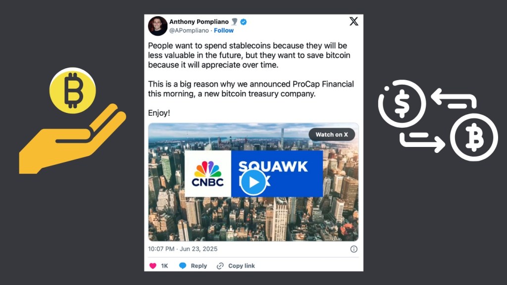 比特幣知名巨鯨 Pompliano 融資十億美元合併 CCCM ,創下歷史新高