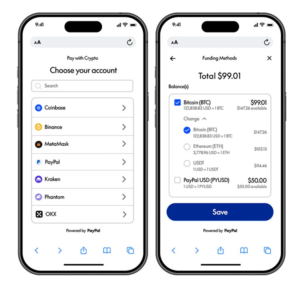 PayPal 加密支付來了！美國商家可收 BTC，存 PYUSD 年息 4% 