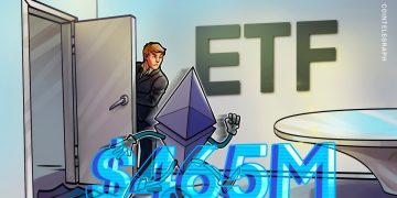 BlackRock leads record $465M spot Ether ETF Monday exodus