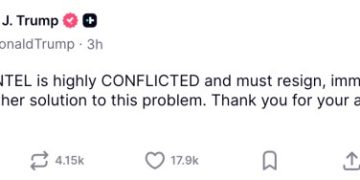 危及國安？川普怒嗆 Intel 執行長陳立武應立即辭職！股價應聲下跌 