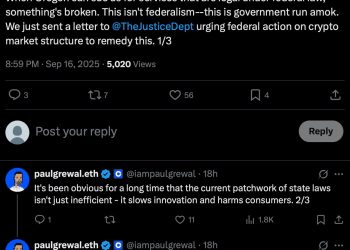Coinbase 促請美國司法部出手，阻止各州自行開罰加密業者 