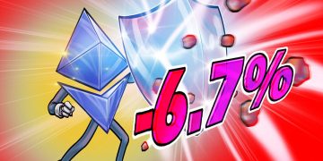 ETH down 6.7% after crypto ‘Black Monday,’ showing more resilience than alts