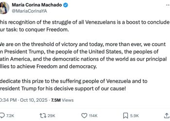 委內瑞拉反對派領袖馬查多獲諾貝爾和平獎，發文感謝川普、準備建立比特幣儲備 