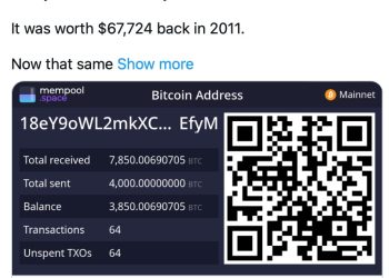 中本聰時期沉寂十四年的早期比特幣錢包忽然甦醒、轉出 4000 枚比特幣 
