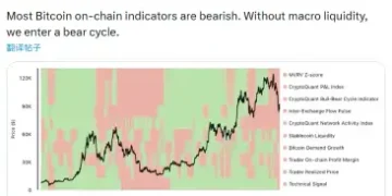 CryptoQuant CEO：比特币链上指标多数看跌，若无宏观流动性支撑将走熊