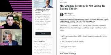 Bitwise 資訊長 Hougan：比特幣四年週期將結束、Strategy 不會為了債務出售比特幣 