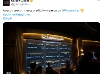 金球奖现场推出 Polymarket 金球奖预测市场看板