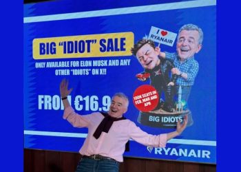 瑞恩航空拒裝 Starlink，推出大白痴特賣迎戰馬斯克 