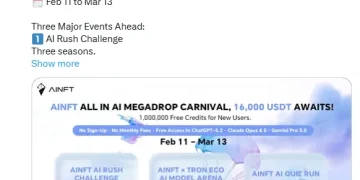 AINFT AI 聚合平台“空投狂欢季”来袭：16,000 USDT 奖池邀你畅玩主流 AI 大模型