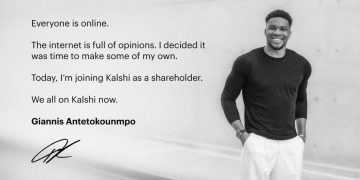 字母哥 Giannis Antetokounmpo 入股預測市場 Kalshi，網友質疑利益衝突 