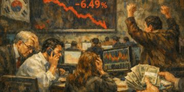 韓股崩跌 6.49%！散戶單日狂掃 7 兆韓元創歷史紀錄，外資機構聯手大逃殺 