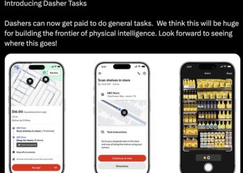 拍摺衣服影片就能賺外快？DoorDash Tasks 讓外送員兼差訓練 AI 引發熱議 