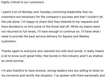 被炒魷魚因為文書處理錯誤？少數 Block 員工被裁員後再度被僱用 