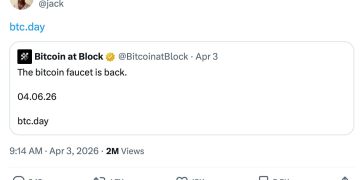 傑克多西預告「比特幣日」傳奇水龍頭將於 4 月 6 日重啟
